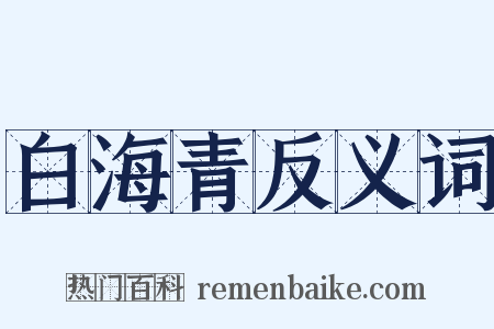 白海青反义词是什么意思的图片